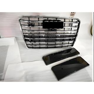 Frontgrill (2014-2018, svart med krom) Audi A8 2010–2018 foto 2