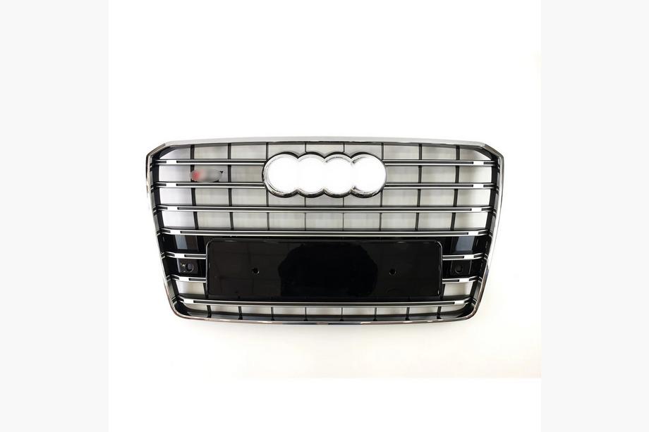 Audi A8 2010–2018 Frontgrill S-Style (2014-2018, svart med krom) Image