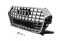 Audi Q3 2011–2019 Frontgrill SQ-Style (2015-2019, svart med krom) foto 2