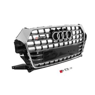 Frontgrill SQ-Style (2015-2019, svart med krom) foto 3