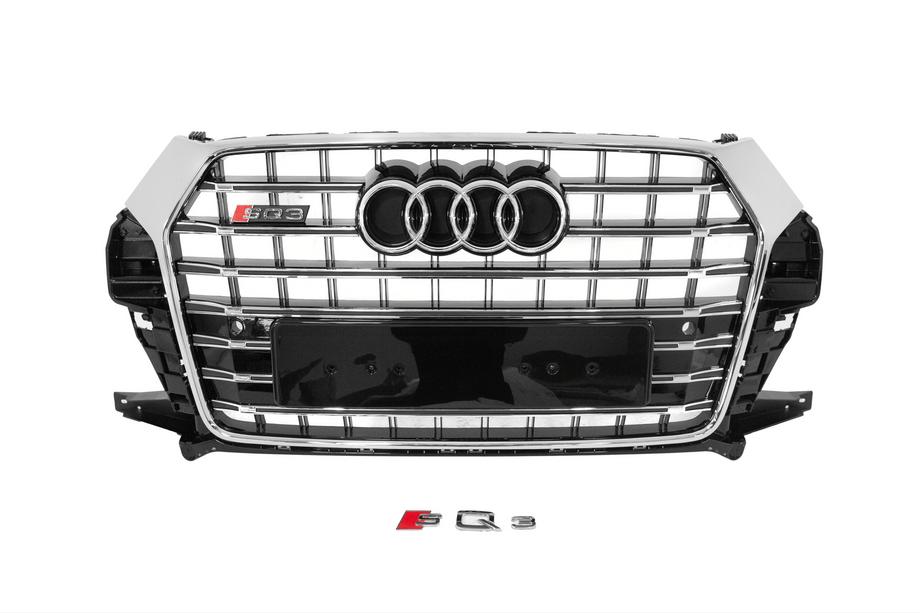 Audi Q3 2011–2019 Frontgrill SQ-Style (2015-2019, svart med krom) Image