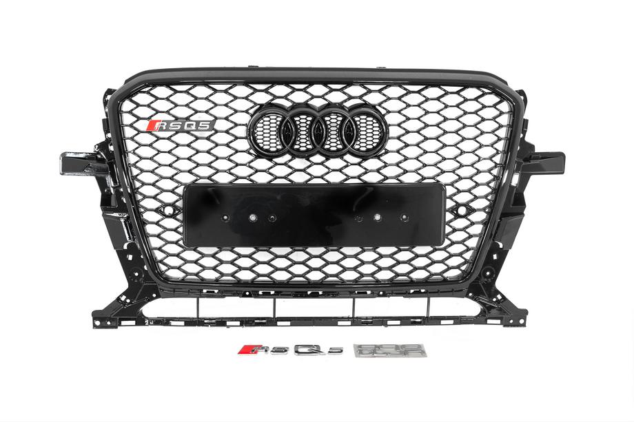 Audi Q5 2008–2017 Frontgrill RSQ-Style med Quattro-emblem (2012-2017, svart) Image
