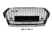 Audi Q5 2017–2025 RSQ-Style frontgrill utan logotyp (2017-2020, svart med krom) foto 1
