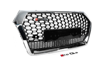 Audi Q5 2017–2025 RSQ-Style frontgrill utan logotyp (2017-2020, svart med krom) foto 3