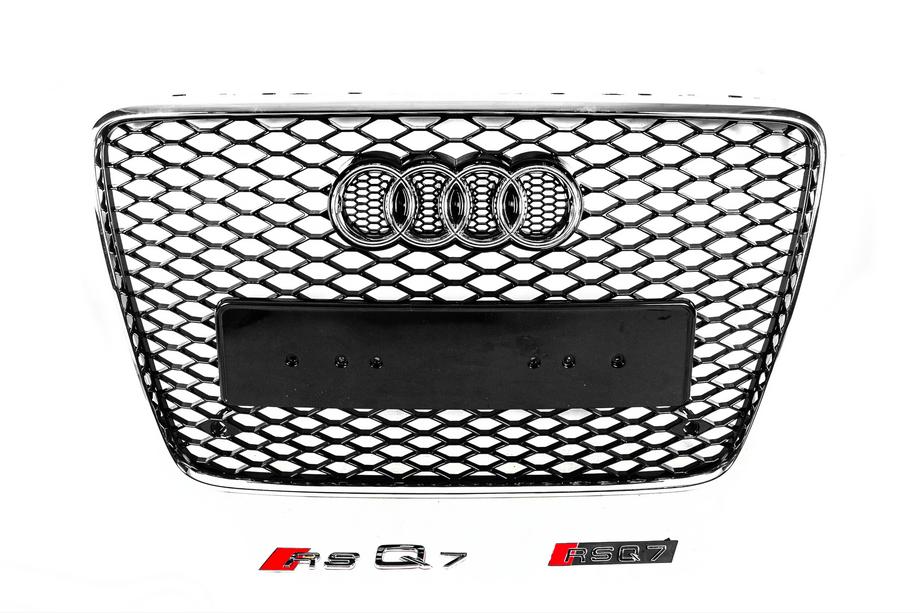 Audi Q7 2005–2015 Frontgrill RSQ-Style (svart med krom) Image
