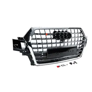 Frontgrill SQ-Style V-2 (2015-2019, svart med krom) foto 3