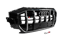 Audi Q8 2018– Frontgrill SQ-Style (2018-2023, svart med krom) foto 3