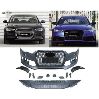 Främre stötfångare med svart RS6-Style grill (2014–2017) Audi A6 C7 2011–2017 foto 2