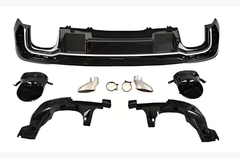 Audi A4 B9 2015–2024 Bakre diffuser med avgasändrör RS-Style V-1 (2019-2024) Image