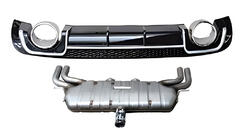 Audi A3 2012–2020 Bakre diffuser med avgasutblås V-2 (för S/S-Line, 2012-2020) foto 1