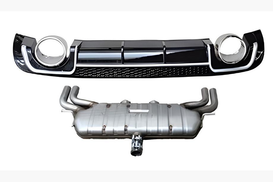Audi A3 2012–2020 Bakre diffuser med avgasutblås V-2 (för S/S-Line, 2012-2020) Image