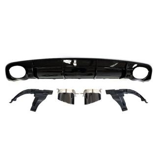 Bakre diffuser med avgasändrör RS-Style V- 1 (2014-2017, Sport) Audi A6 C7 2011–2017 foto 2