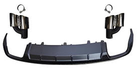 Audi A6 C7 2011–2017 Bakre diffuser med avgasutblås RS-Style V-3 (2014-2017) foto 1