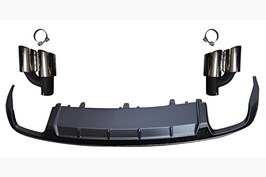 Audi A6 C7 2011–2017 Bakre diffuser med avgasutblås RS-Style V-3 (2014-2017) Image