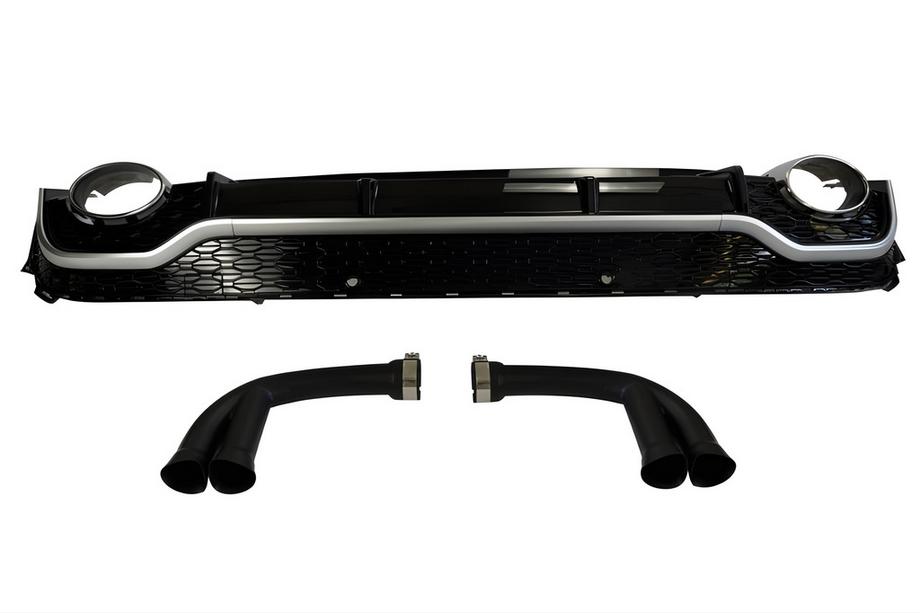 Audi Q7 2015–2026 Bakre diffuser med ändrör QRS-Style (2020+, Grå/Svart, 2.0/3.0) Image