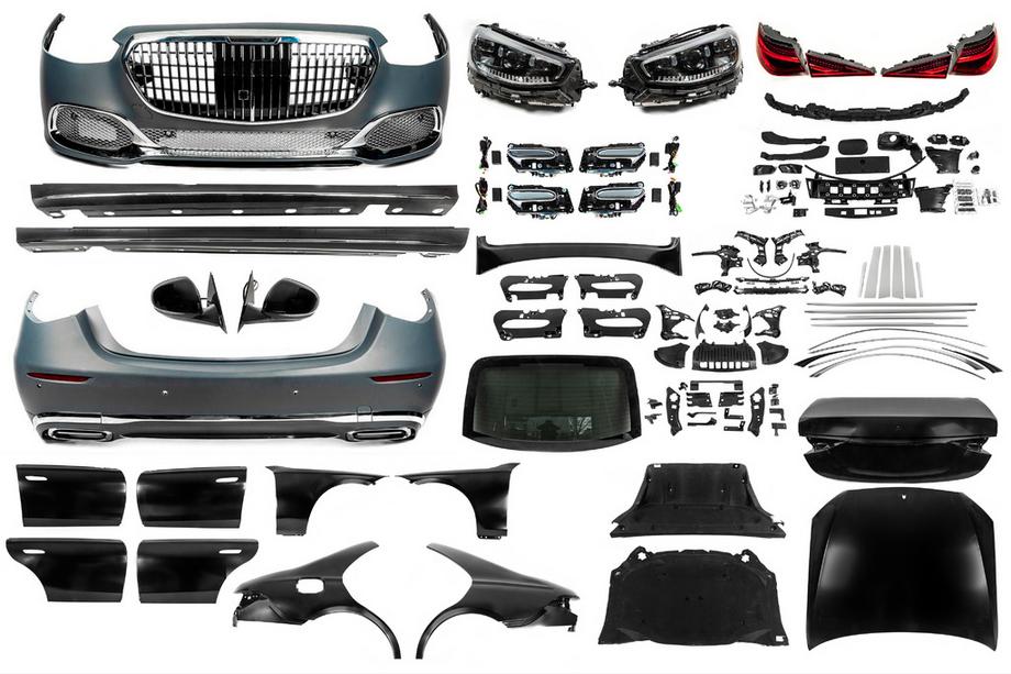 Mercedes S-class W221 2005–2013 Restylingkit för W223 Maybach (med dörrhandtag och insatser) Foto 1