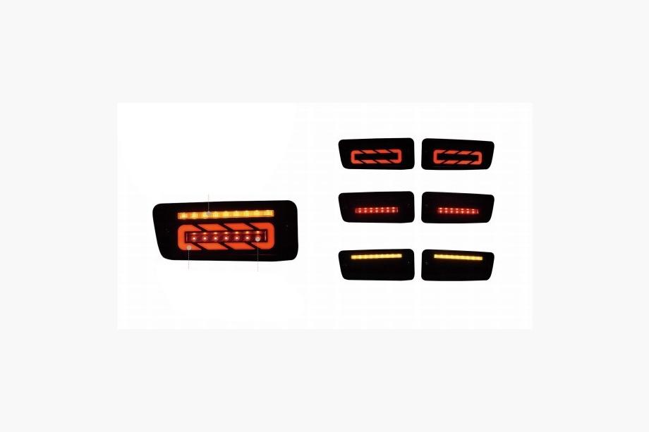 Nissan Patrol Y61 1997–2011 LED baklyktor Smoke Black (1999-2005, 2 st) Image