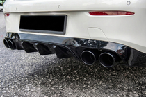Mercedes E-class coupé C238 2016–2024 Bakre diffuser Black med avgasutblås Black (AMG53-design) foto 2