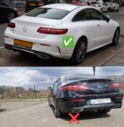 Mercedes E-class coupé C238 2016–2024 Bakre diffuser Black med avgasutblås Black (AMG53-design) foto 4