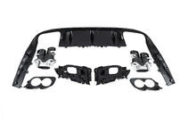 Mercedes E-class coupé C238 2016–2024 Bakre diffuser Black med avgasutblås Black (AMG53-design) foto 7