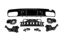 Mercedes C-class W205 2014–2021 Bakre diffuser med avgasändrör, svart (C63 design 2018-2021) foto 2