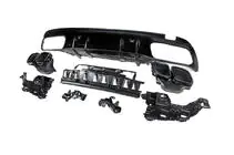 Mercedes C-class W205 2014–2021 Bakre diffuser med avgasändrör, svart (C63 design 2018-2021) foto 4
