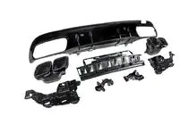 Mercedes C-class W205 2014–2021 Bakre diffuser med avgasändrör, svart (C63 design 2018-2021) foto 5