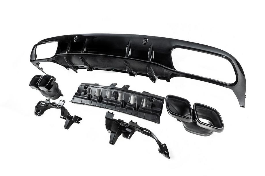 Mercedes C-class W205 2014–2021 Bakre diffuser med ändrör Black (för Coupe AMG63-design) Foto 4