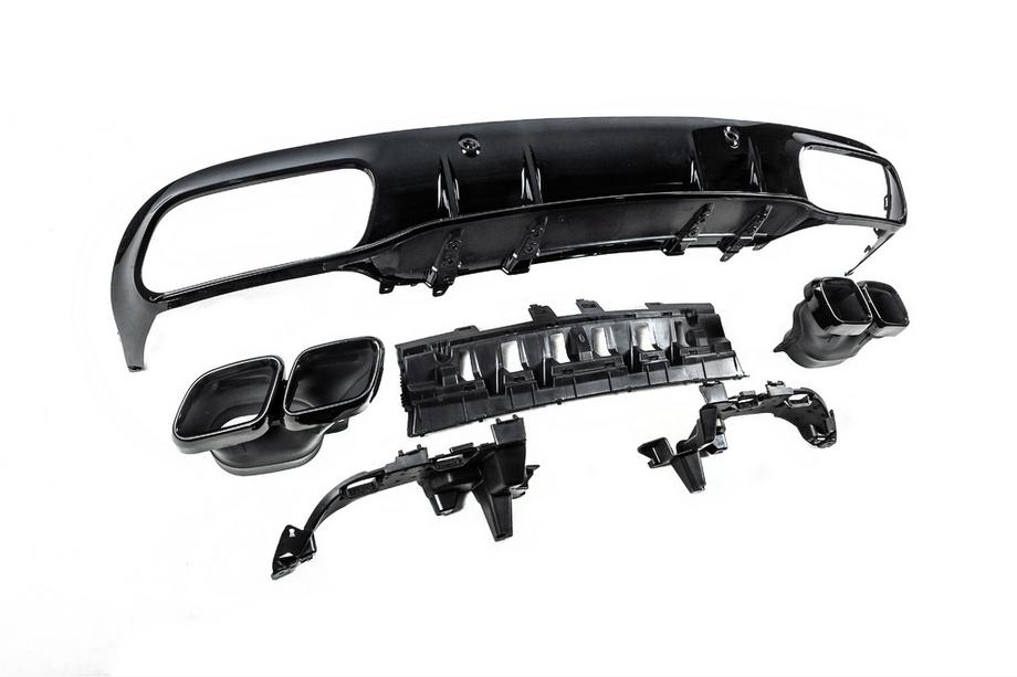 Mercedes C-class W205 2014–2021 Bakre diffuser med ändrör Black (för Coupe AMG63-design) Foto 5