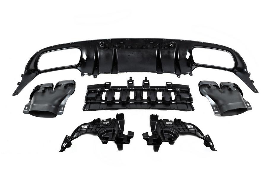 Mercedes C-class W205 2014–2021 Bakre diffuser med ändrör Black (för Coupe AMG63-design) Foto 6