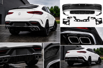 Mercedes GLE Coupé C167 2019– Bakre diffusor med avgasändrör (GLE63-design) foto 1