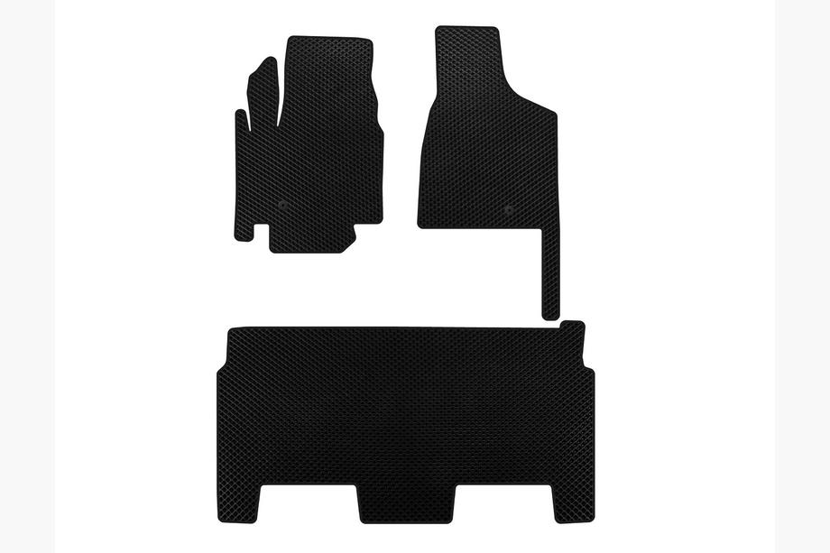 Dodge Grand Caravan V 2008–2020 EVA-bilmattor för kupén (2008-2020, 2 rader, 8-sitsig/SXT-utförande, svarta) Image