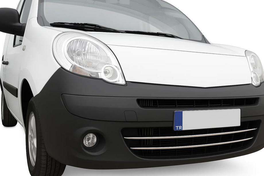 Renault Kangoo 2008–2020 Skyddslister för främre stötfångare (2 st, rostfritt stål) Foto 1