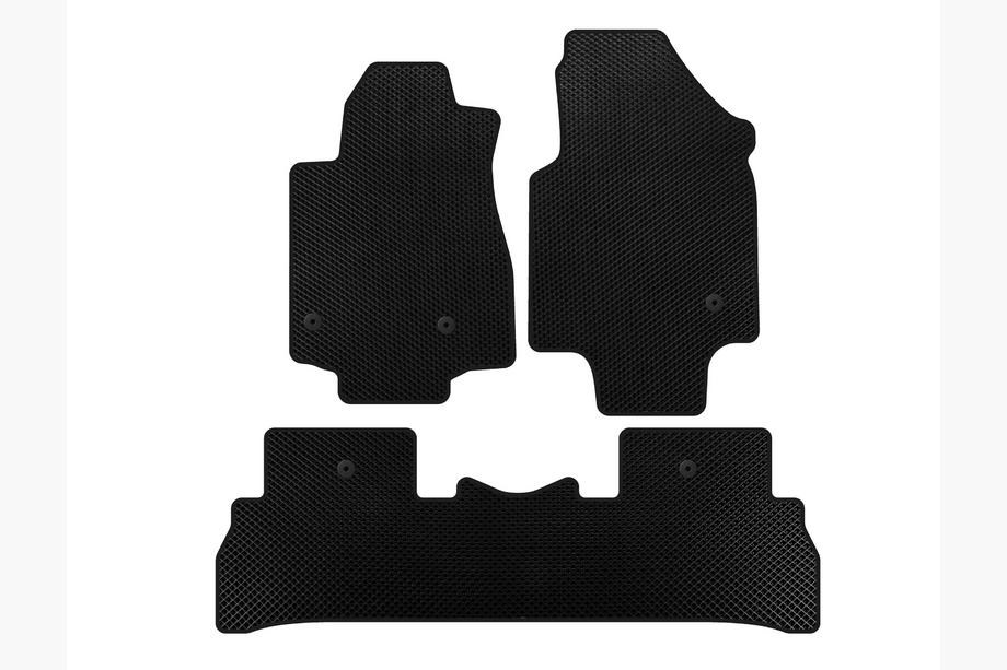 Honda Pilot 2008–2015 EVA bilmattor (2008-2012, 7-sits, Svart) Image