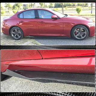 Sidokjolar V3 (för Base/Sport, kolfiber) Alfa Romeo Giulia 2016–2022 foto 4