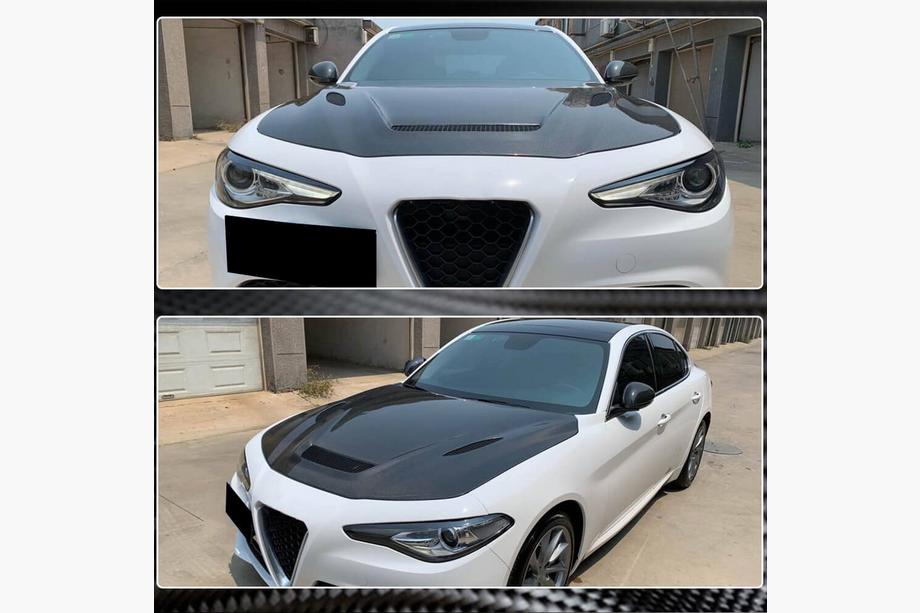 Alfa Romeo Giulia 2016–2022 Motorhuv V1 (Carbon) Foto 6