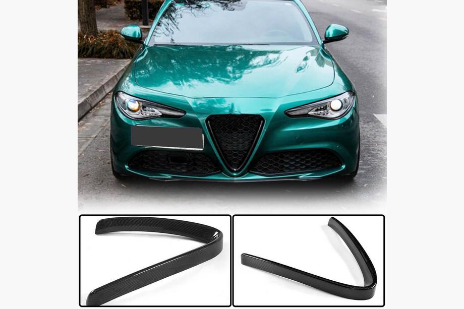 Alfa Romeo Giulia 2016–2022 Grillöverlägg (för Base, torr kolfiber) Image