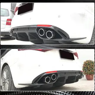 Bakre stötfångardiffusor V1 (för Base, kolfiber) Alfa Romeo Giulia 2016–2022 foto 3