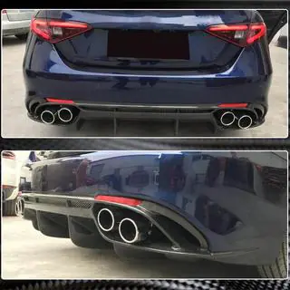 Bakre stötfångardiffusor V1 (för Base, kolfiber) Alfa Romeo Giulia 2016–2022 foto 4