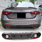 Alfa Romeo Giulia 2016–2022 Bakre stötfångardiffusor med avgasutblås V2 (för Base, Carbon) foto 1