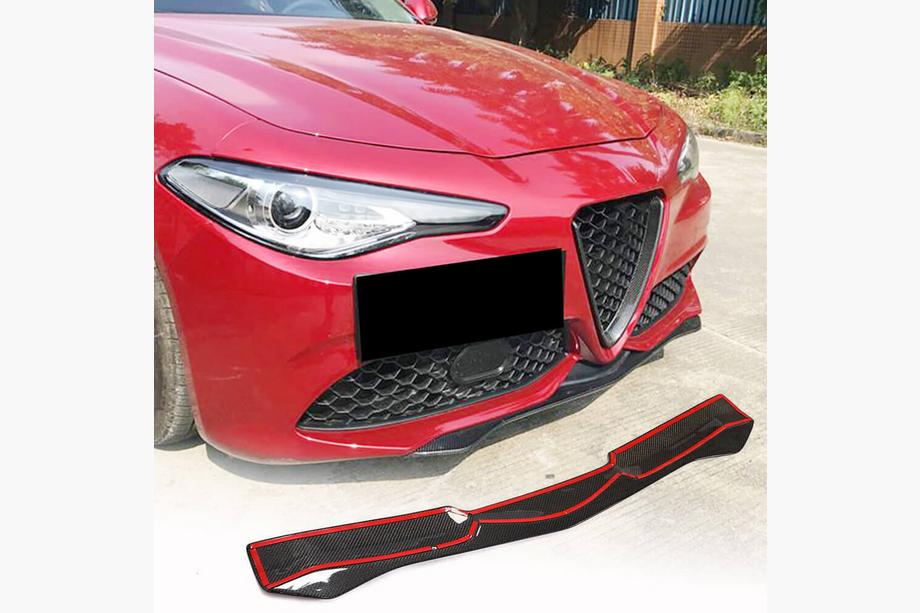 Alfa Romeo Giulia 2016–2022 Frontläpp till stötfångare (för Sport, kolfiber) Image