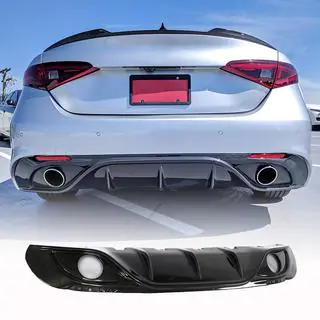 Bakre stötfångardiffusor (för Sport, kolfiber) Alfa Romeo Giulia 2016–2022 foto 1