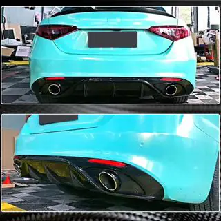 Bakre stötfångardiffusor (för Sport, kolfiber) Alfa Romeo Giulia 2016–2022 foto 4