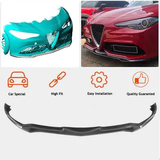 Främre stötfångarläpp Lip V2 (för Sport, kolfiber) Alfa Romeo Giulia 2016–2022 foto 3