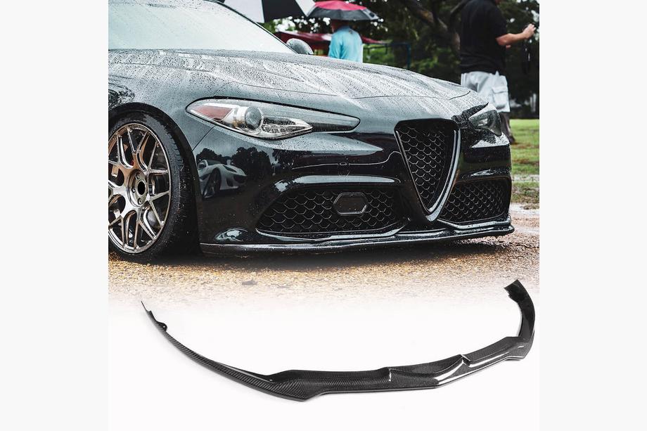 Alfa Romeo Giulia 2016–2022 Frontläpp / frontspoiler till stötfångare Carbon V2 (Carbon) Image
