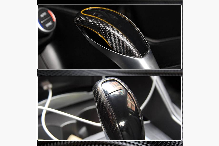 Alfa Romeo Giulia 2016–2022 Kåpa till växelspaksknopp (Dry Carbon) Foto 5