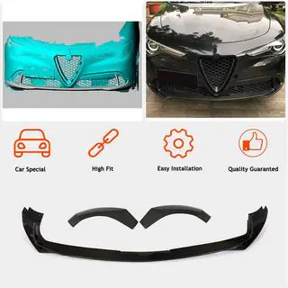 Frontläpp / frontsplitter (för Base, 2017-2023, kolfiber) Alfa Romeo Stelvio 2016– foto 2