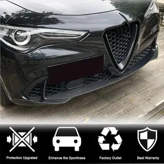 Frontläpp / frontsplitter (för Base, 2017-2023, kolfiber) Alfa Romeo Stelvio 2016– foto 3