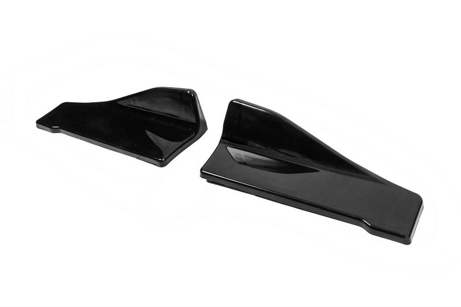 Universella Flap-tillägg till bakre stötfångare typ-C (2 st, blanksvart, ABS-plast) Foto 2
