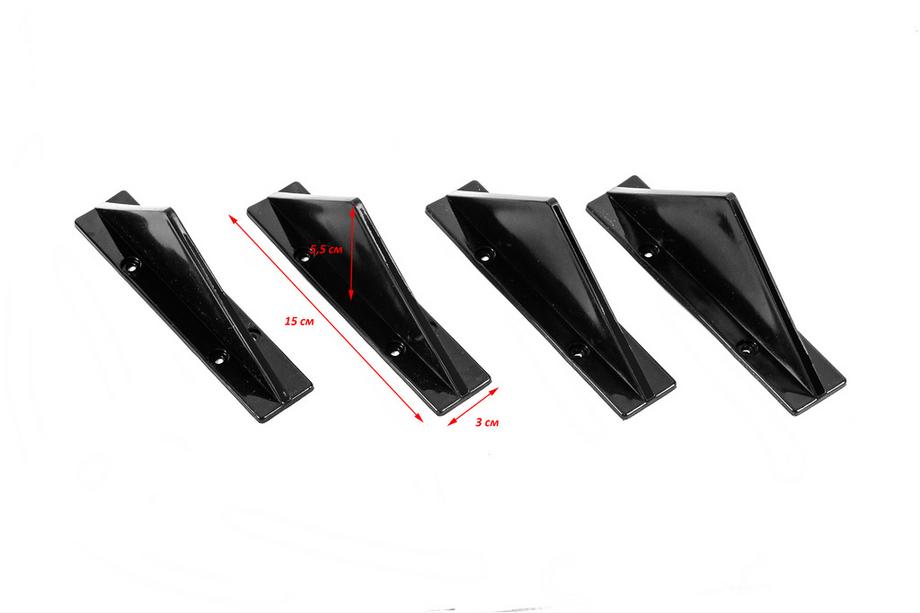 Universell bakre diffuser Type F (4 st, blank svart, ABS-plast) Foto 2